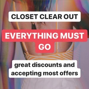 EVERYTHING MUST GO! GREAT DISCOUNTS